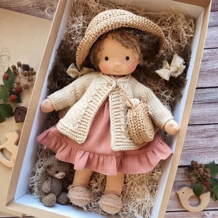 Handmade Waldorf-Style Doll With Soft Cotton Body And Timeless Design For Kids - Image 2