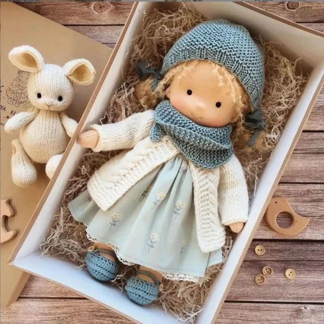 Handmade Waldorf-Style Doll With Soft Cotton Body And Timeless Design For Kids - Image 19