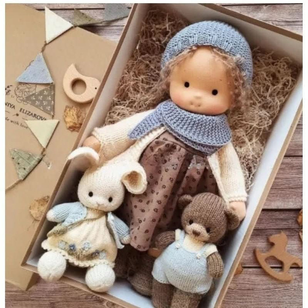Handmade Waldorf-Style Doll With Soft Cotton Body And Timeless Design For Kids - Image 13