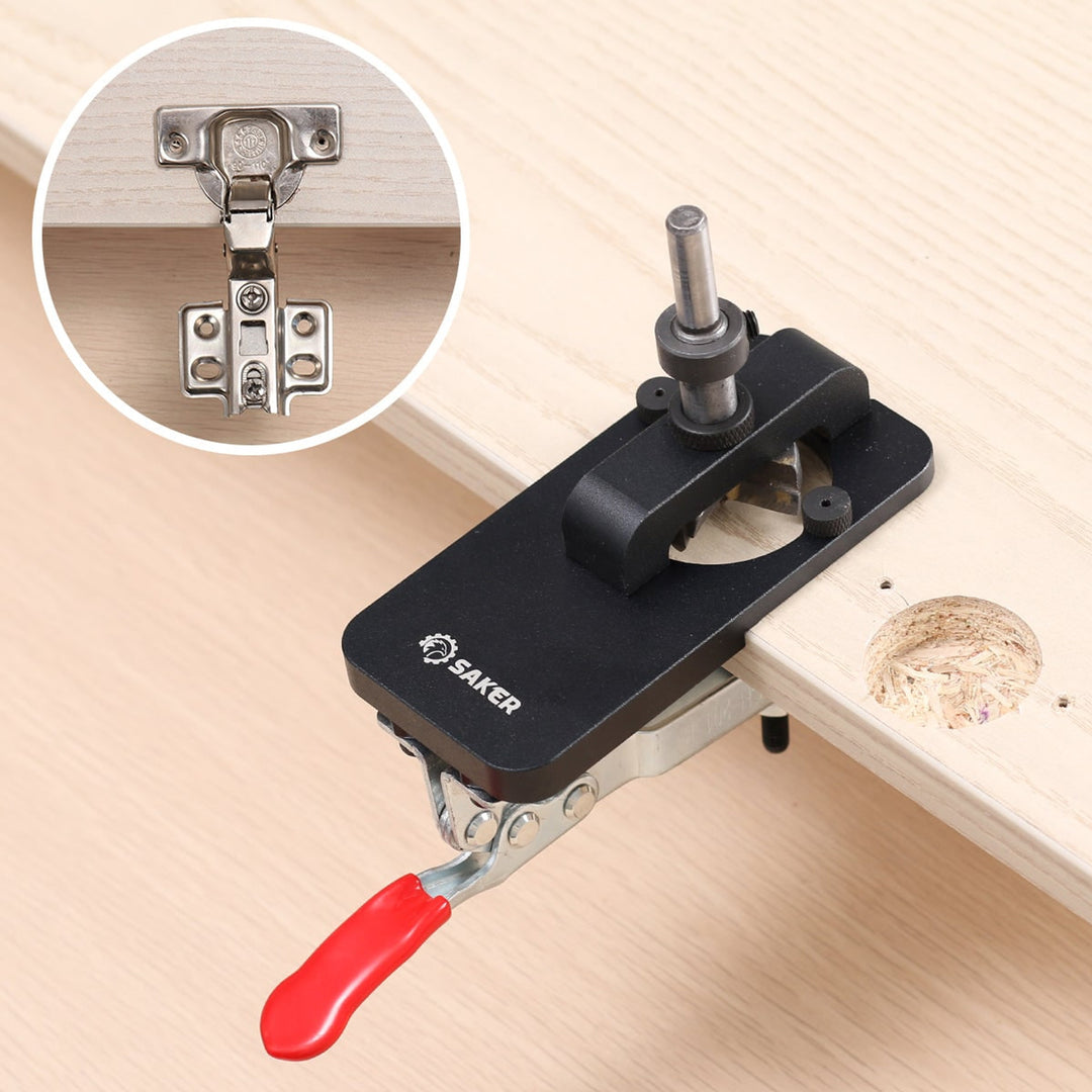 Hidden Hinge Jig With Adjustable Depth And Clamp For Cabinet Door Installation - Image 11