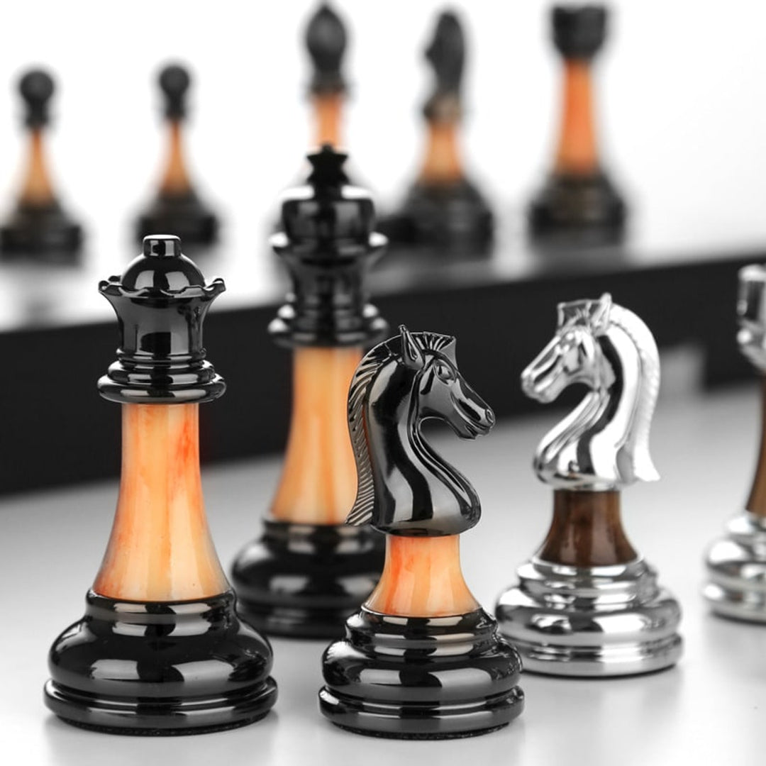 High End Chess Set With Zinc Alloy Acrylic Outer Electroplating - Image 1