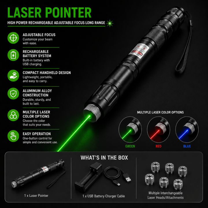 Hochleistungs-Laserpointer-Präsentationsstift 3-in-1-Halterung - Bild 6