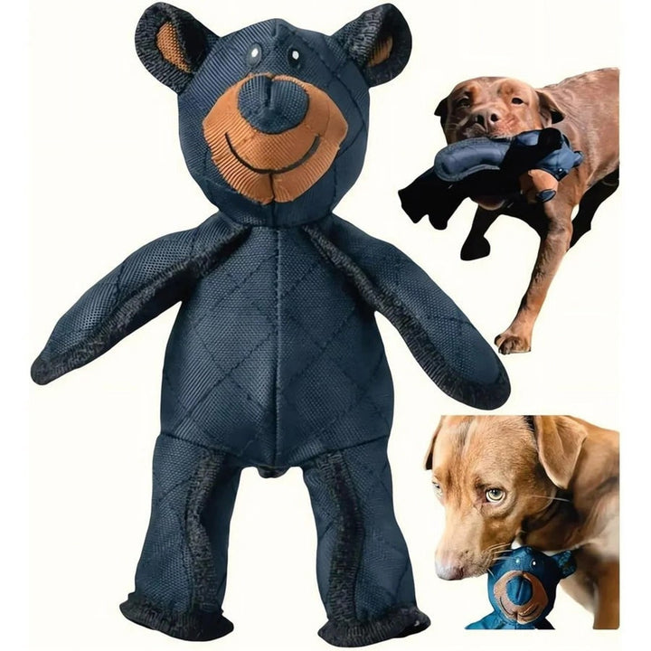 Indestructible Interactive Bear Dog Toy For Heavy Chewers With Squeaker - Image 1