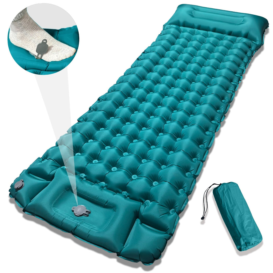 Inflatable Camping Mattress Cozy Rest Thick Sleeping Pad With Pump - Image 8