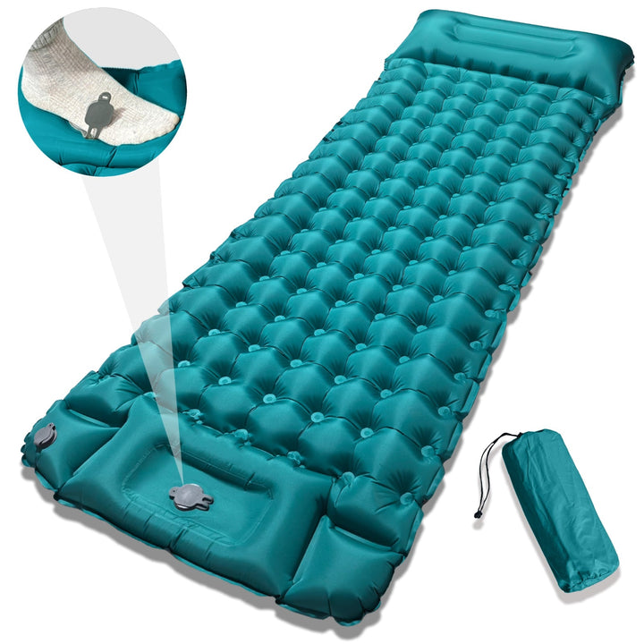 Inflatable Camping Mattress Cozy Rest Thick Sleeping Pad With Pump - Image 8