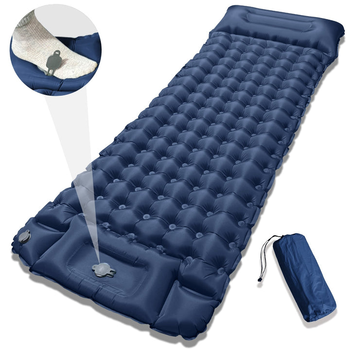 Inflatable Camping Mattress Cozy Rest Thick Sleeping Pad With Pump - Image 9