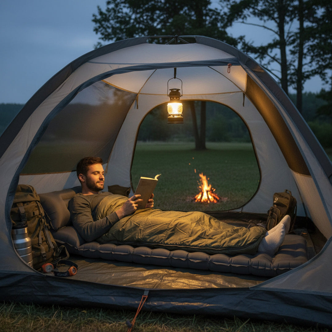 Inflatable Camping Mattress Cozy Rest Thick Sleeping Pad With Pump - Image 3