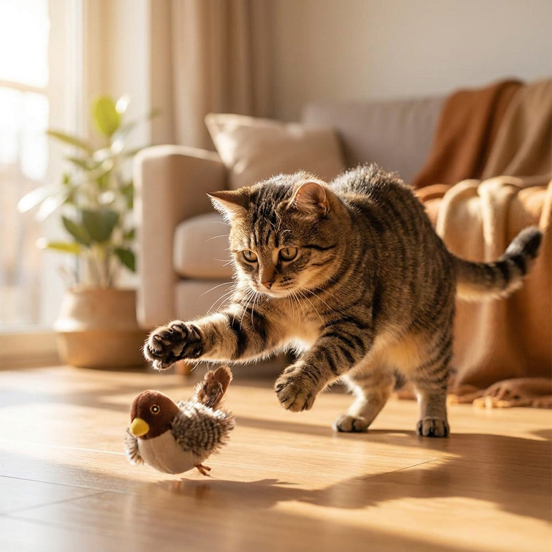 Interactive Bird Cat Toy With Flapping Wings And Chirping Sound For Indoor Cats - Image 2