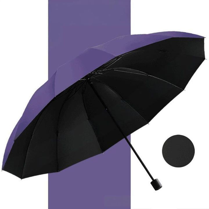 Large Coverage Umbrella With 12-Rib Wind-Resistant Construction And Reverse Folding Design - Image 11