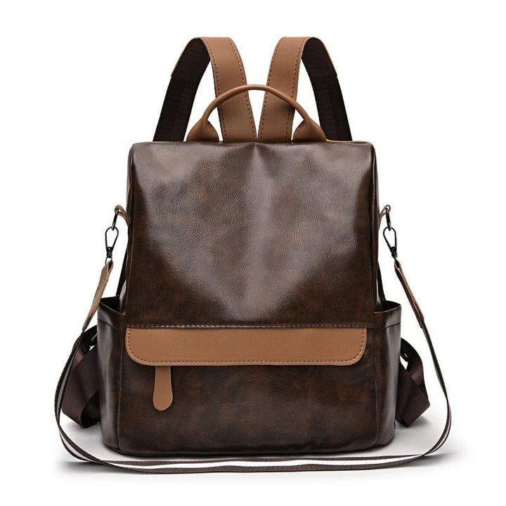 Leather Backpack with Spacious Interior and Padded Straps - Image 2