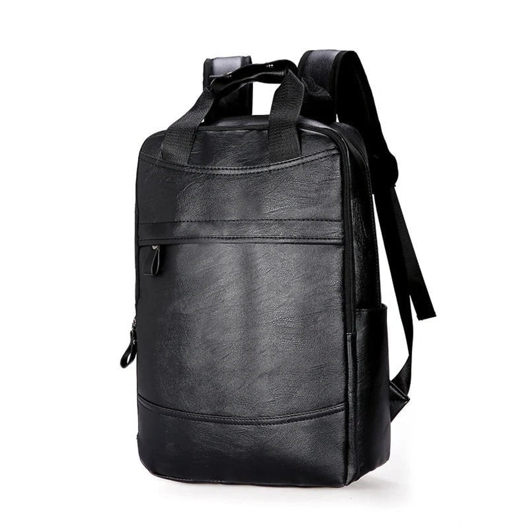 Leather Backpack with Streamlined Office Style and Laptop Compartment - Image 4