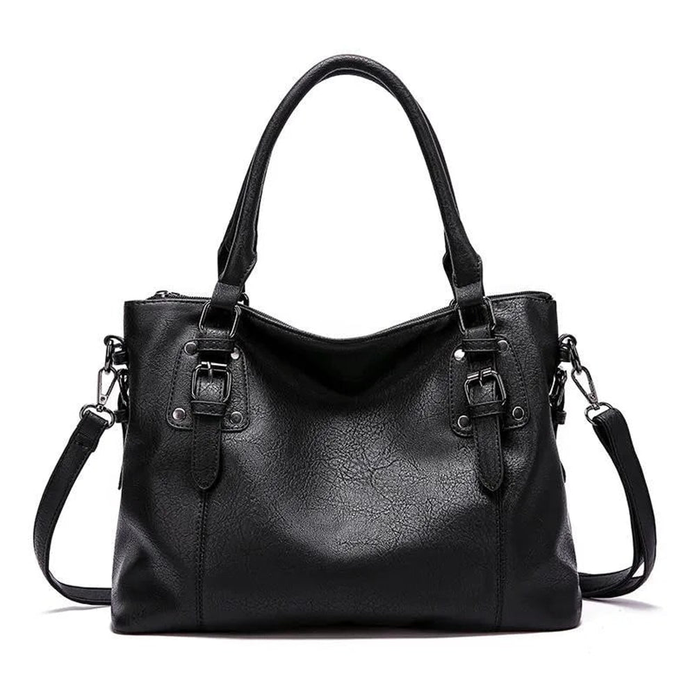 Leather Shoulder Bag with Adjustable Strap and Secure Zip - Image 4