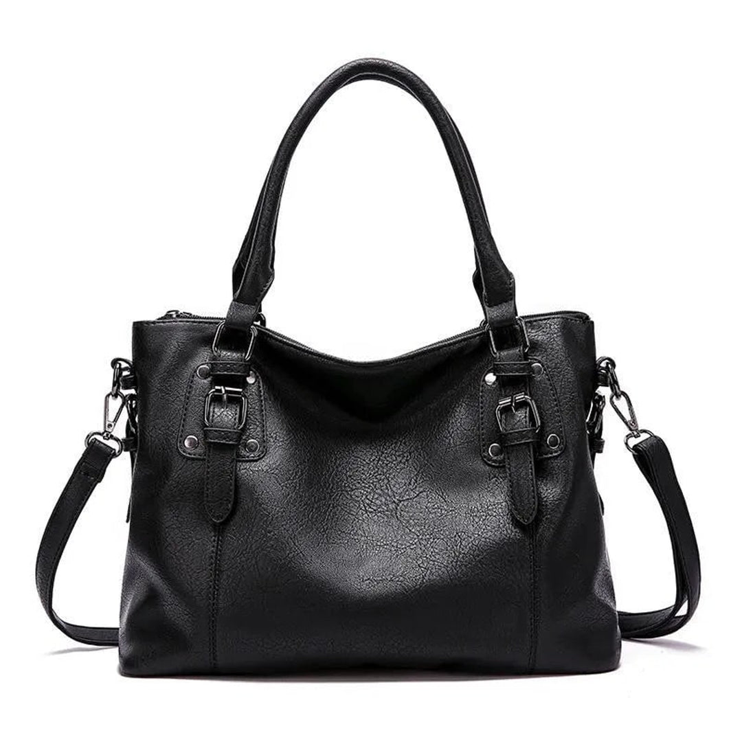 Leather Shoulder Bag with Adjustable Strap and Secure Zip - Image 4