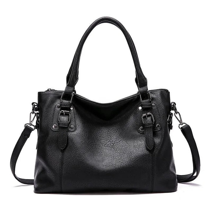 Leather Shoulder Bag with Adjustable Strap and Secure Zip - Image 4