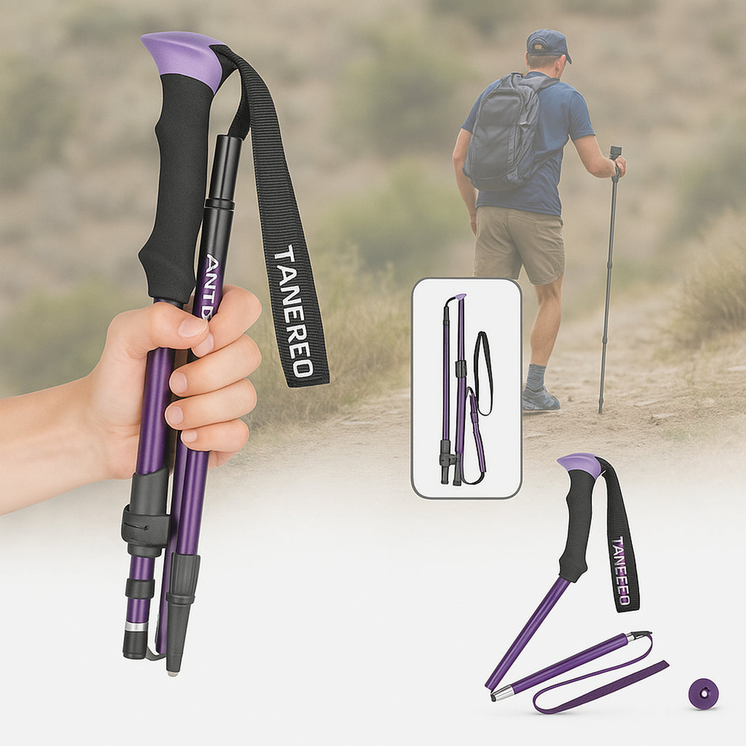 Lightweight Trekking Poles With Adjustable Locking System For Hiking And Walking Support - Image 5