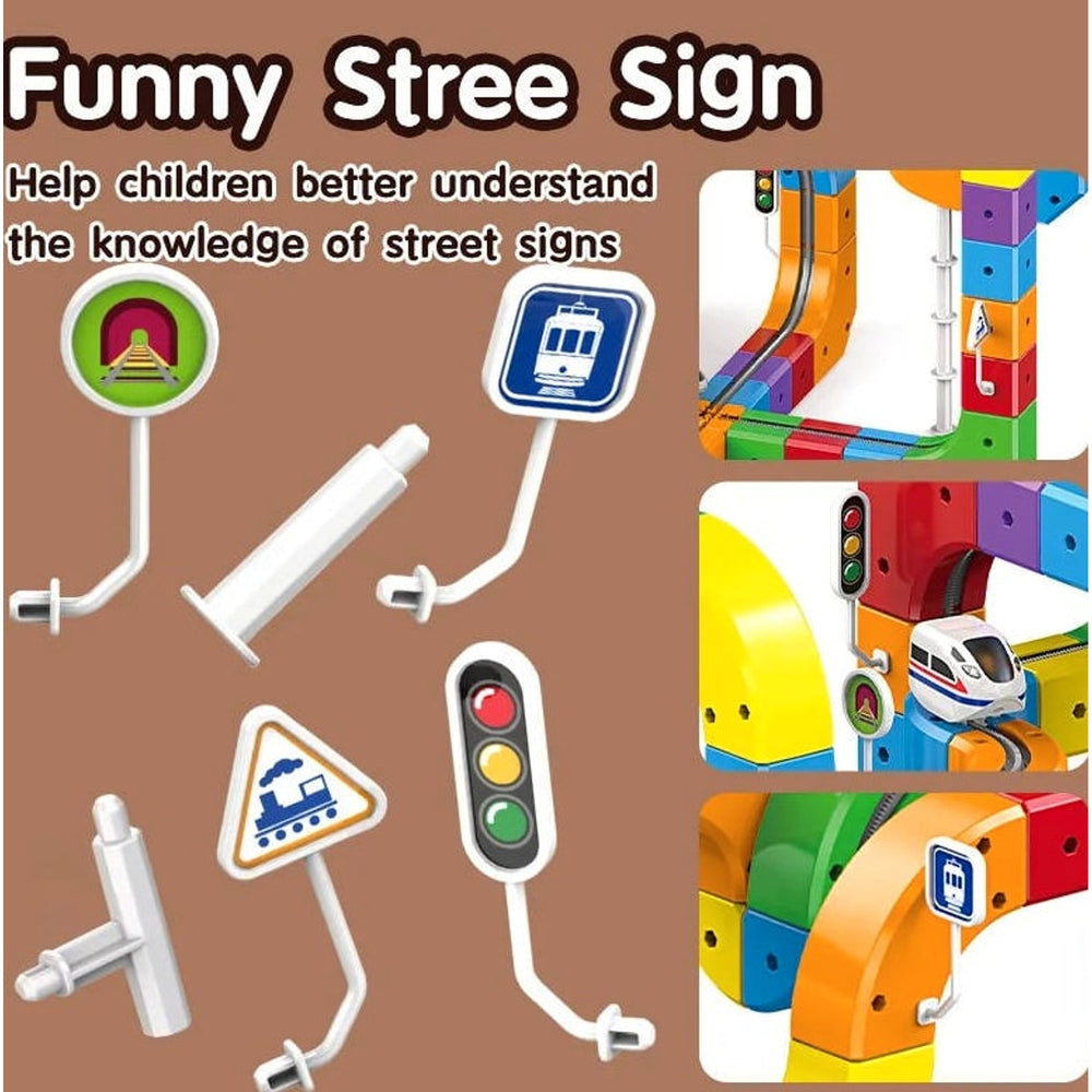 Magnetic Train Track Toy Building Set For Kids - Image 8