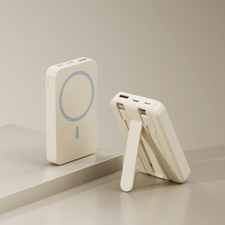 Magnetic Wireless Power Bank With 10 000mAh And Built-In Stand For Portable Charging - Image 3