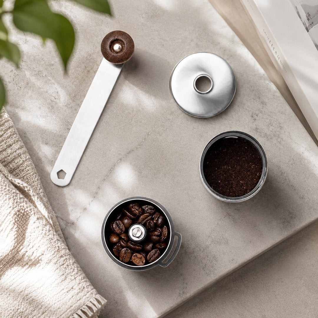 Manual Coffee Grinder With Ceramic Burrs And Foldable Handle - Image 3