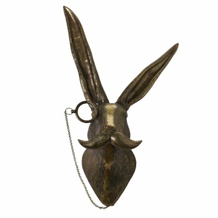 Metal Textured Wall-Mounted Decorative Animal Head Sculpture - Image 5