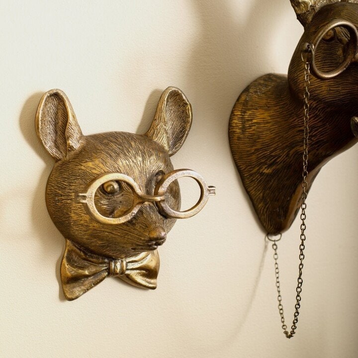 Metal Textured Wall-Mounted Decorative Animal Head Sculpture - Image 7