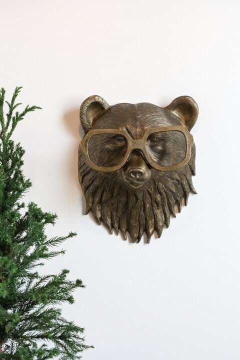 Metal Textured Wall-Mounted Decorative Animal Head Sculpture - Image 8