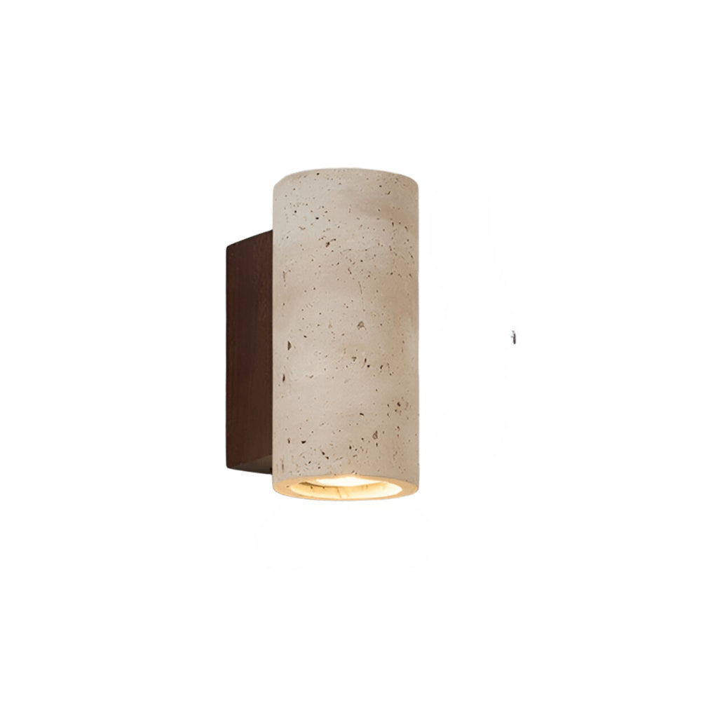 Minimalist Travertine Wall Light With LED Glow - Image 1