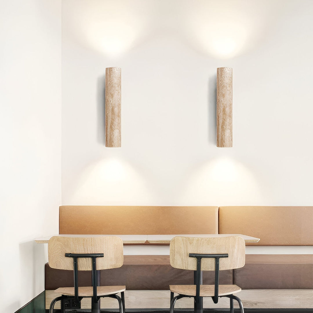 Minimalist Travertine Wall Light With LED Glow - Image 10
