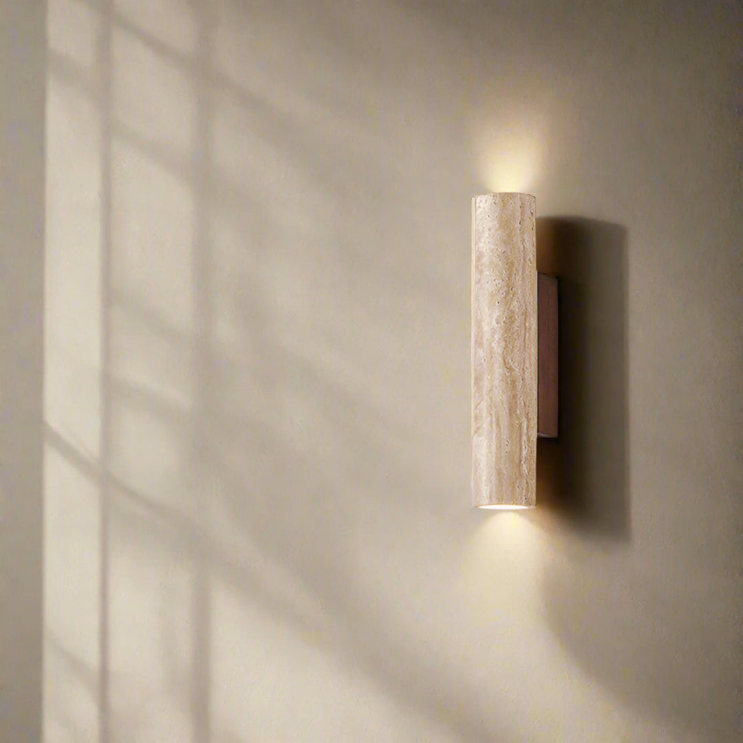 Minimalist Travertine Wall Light With LED Glow - Image 14