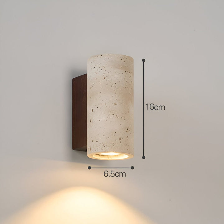 Minimalist Travertine Wall Light With LED Glow - Image 16