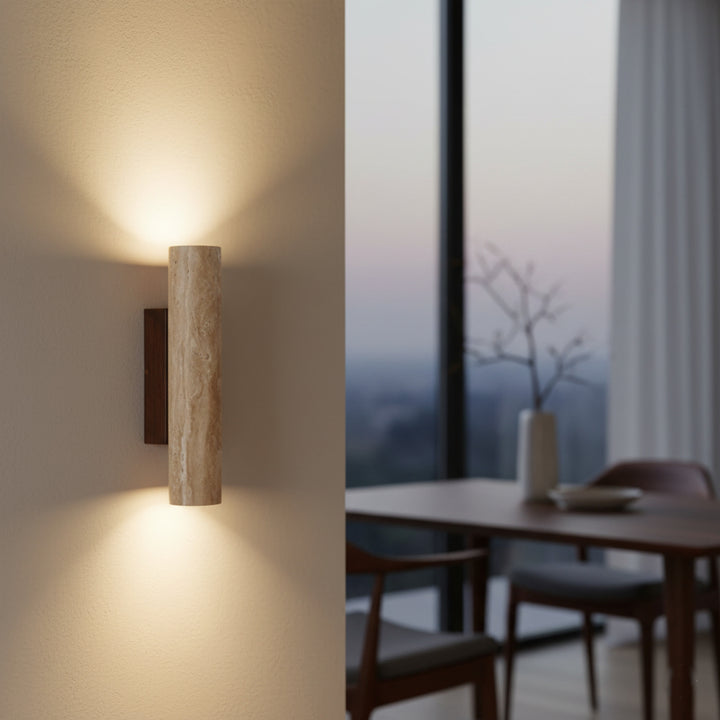 Minimalist Travertine Wall Light With LED Glow - Image 17