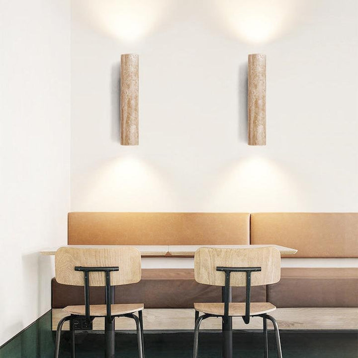 Minimalist Travertine Wall Light With LED Glow - Image 5