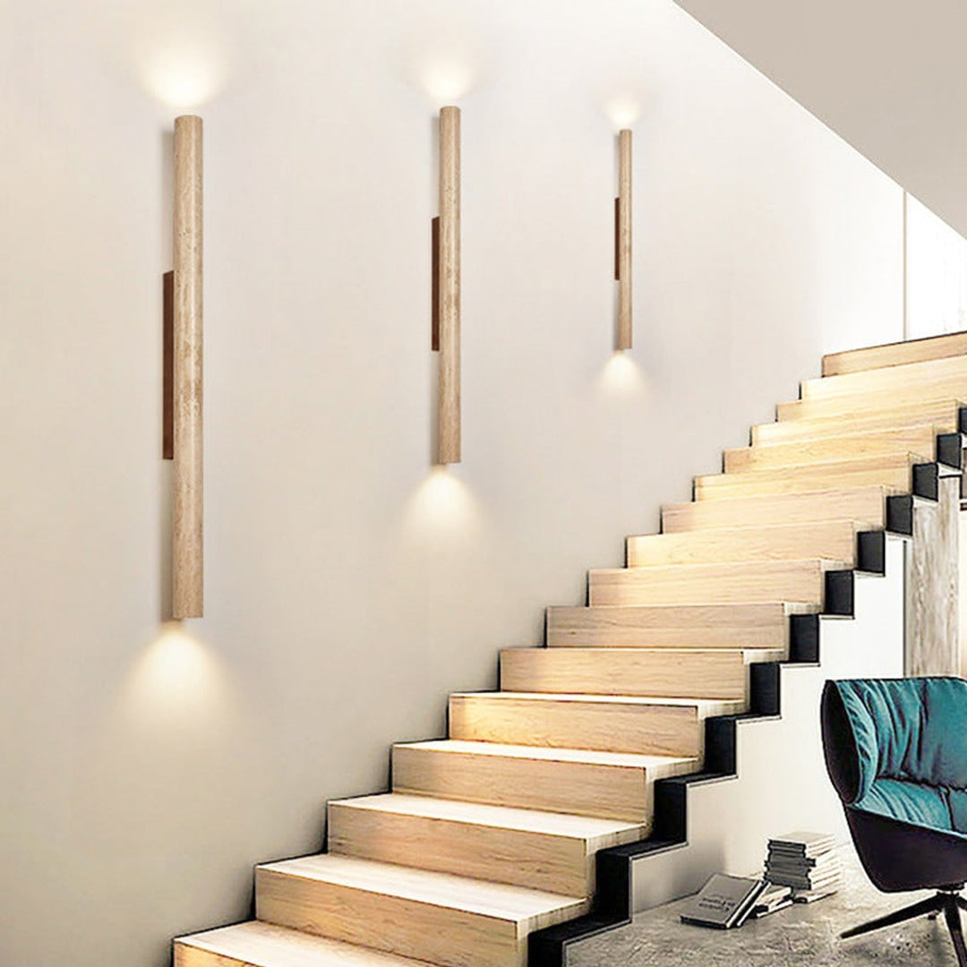 Minimalist Travertine Wall Light With LED Glow - Image 9