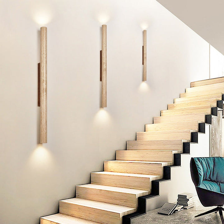 Minimalist Travertine Wall Light With LED Glow - Image 9