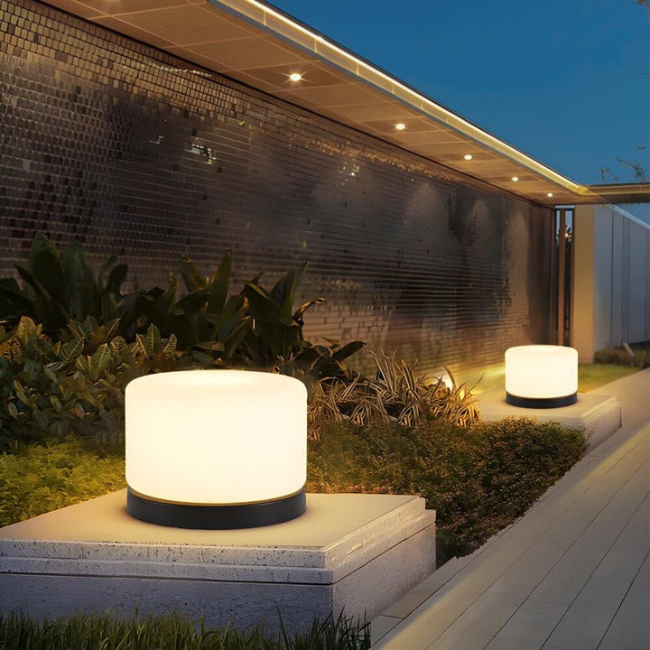 Modern Cylindrical Post Lamp With 3-Step Dimming LED - Image 2