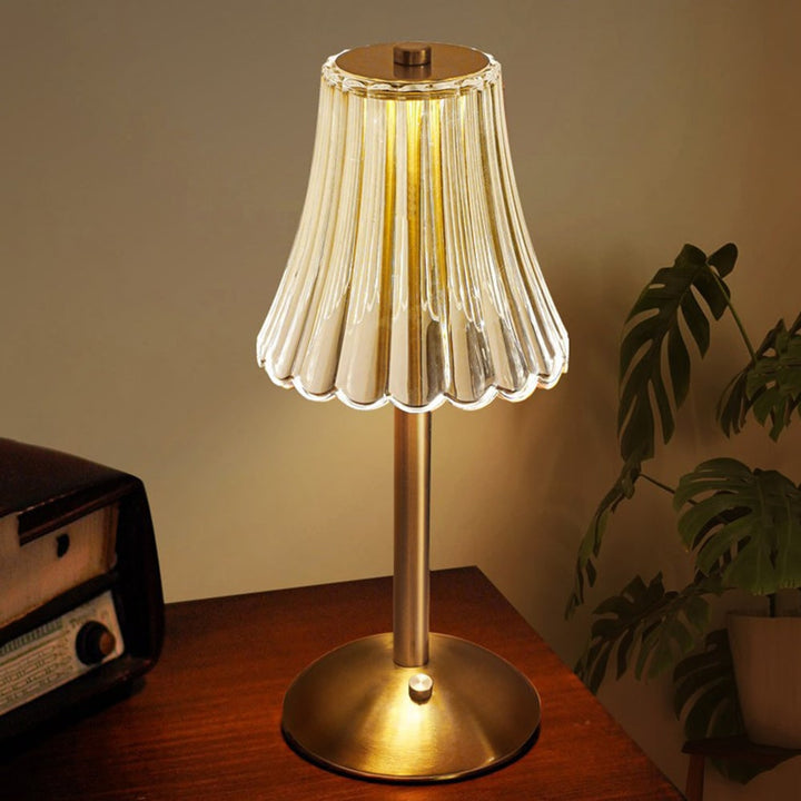 Modern Portable Crystal Table Lamp With Tri-Color Rechargeable Lighting - Image 7