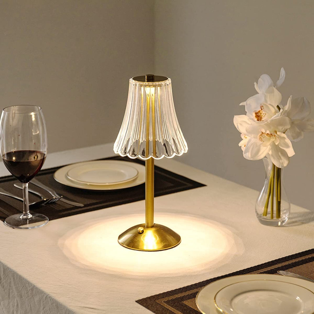 Modern Portable Crystal Table Lamp With Tri-Color Rechargeable Lighting - Image 3