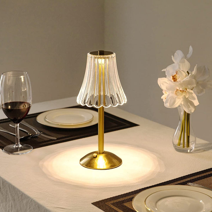 Modern Portable Crystal Table Lamp With Tri-Color Rechargeable Lighting - Image 3