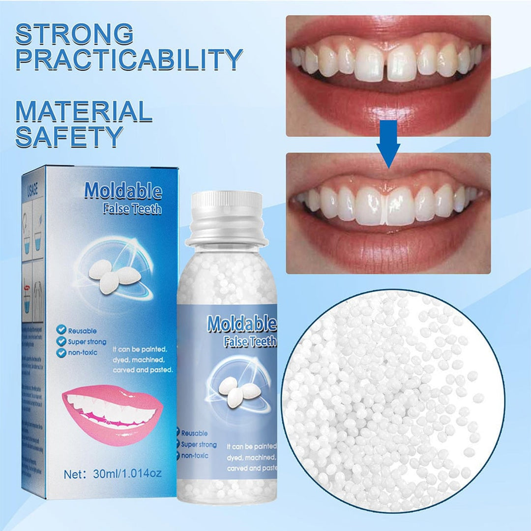 Moldable False Teeth Kit Reusable Diy Non-Toxic Polymer Beads For Teeth Repair - Image 4