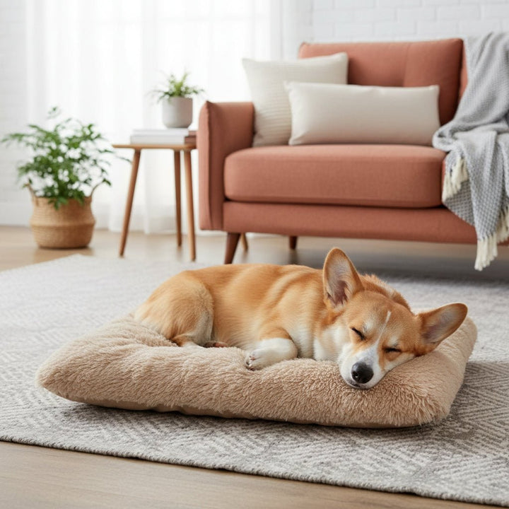 Orthopedic Dog Bed With Removable Machine Washable Faux Fur Cover - Image 1