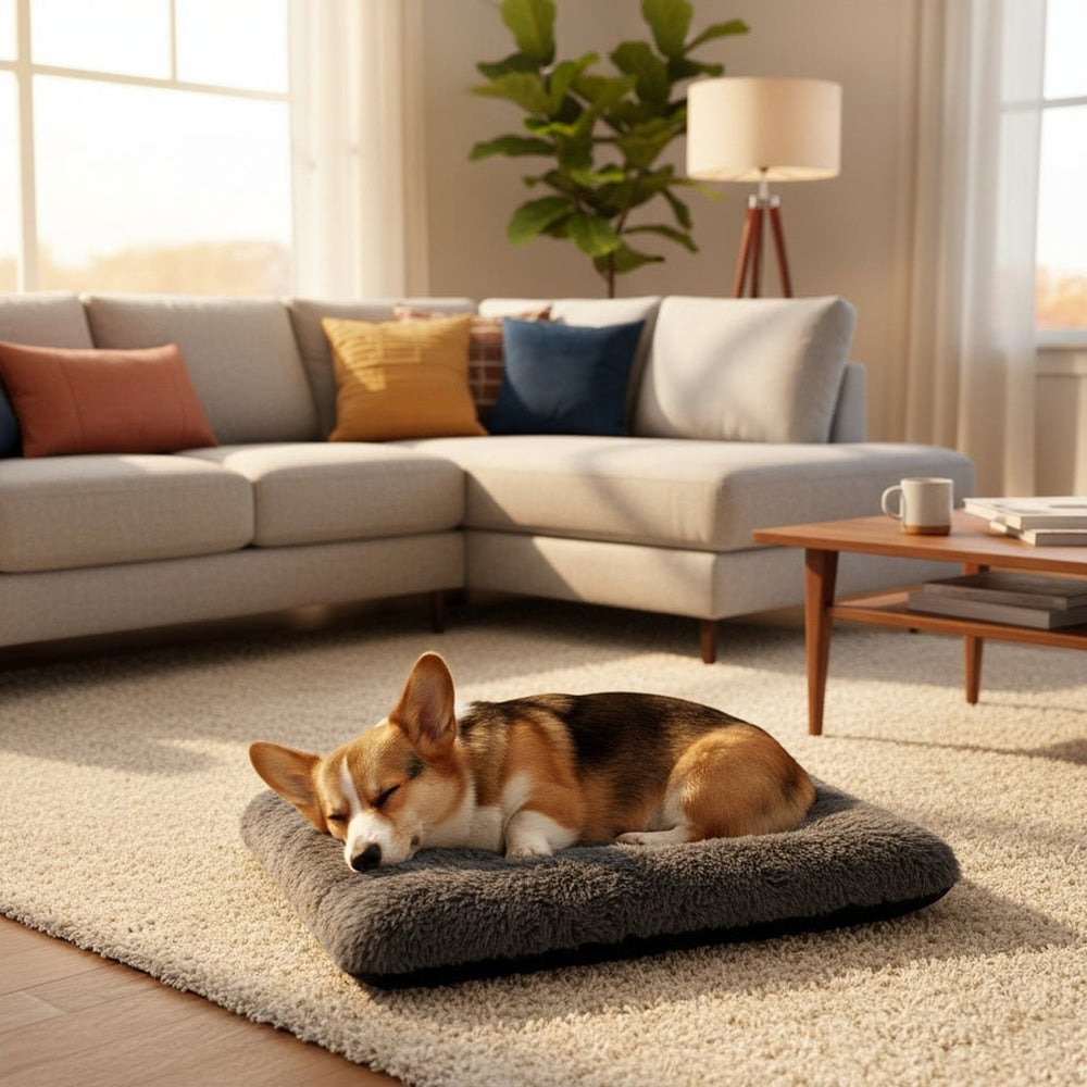 Orthopedic Dog Bed With Removable Machine Washable Faux Fur Cover - Image 2