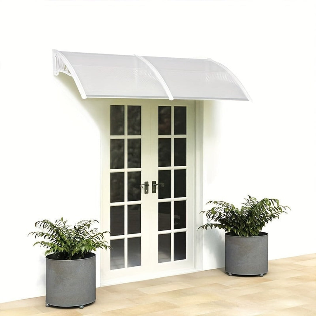 Outdoor Rain Shelter Awning With Aluminum Frame Sloped Drainage And Modular Expandable Design - Image 2