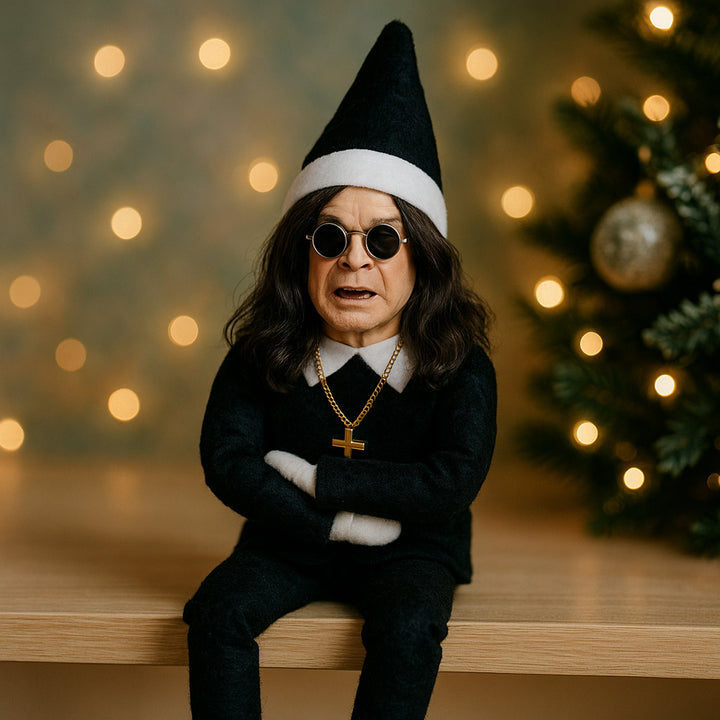 Ozzy Christmas Elf Doll With Signature Shades Long Hair 6-8 Inches - Image 1