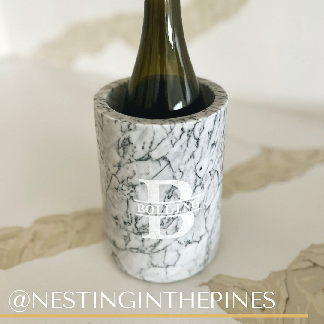 Personalized Marble Wine Chiller With Custom Design - Image 6