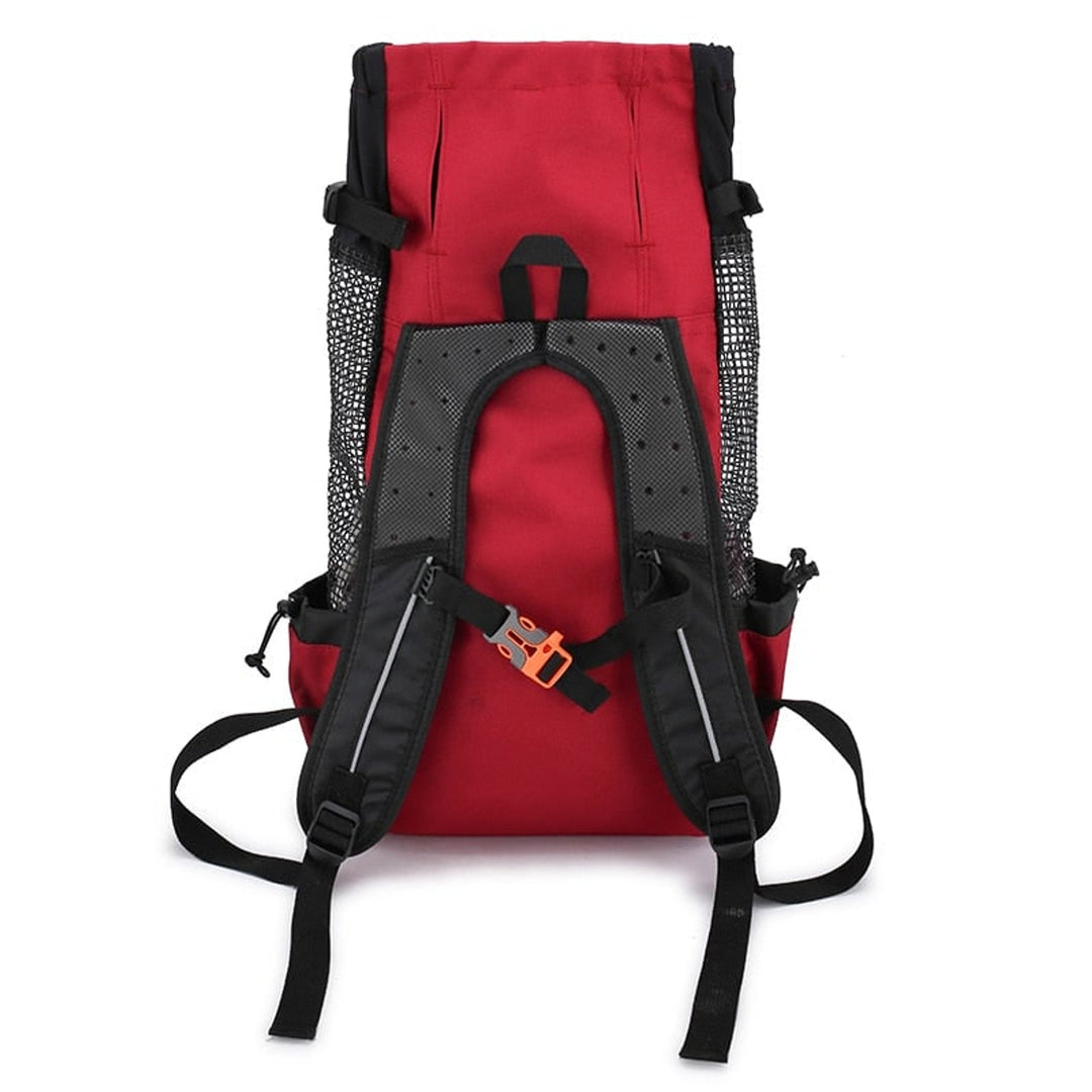 Pet Travel Backpack with Secure Mesh Design and Side Pocket - Image 3