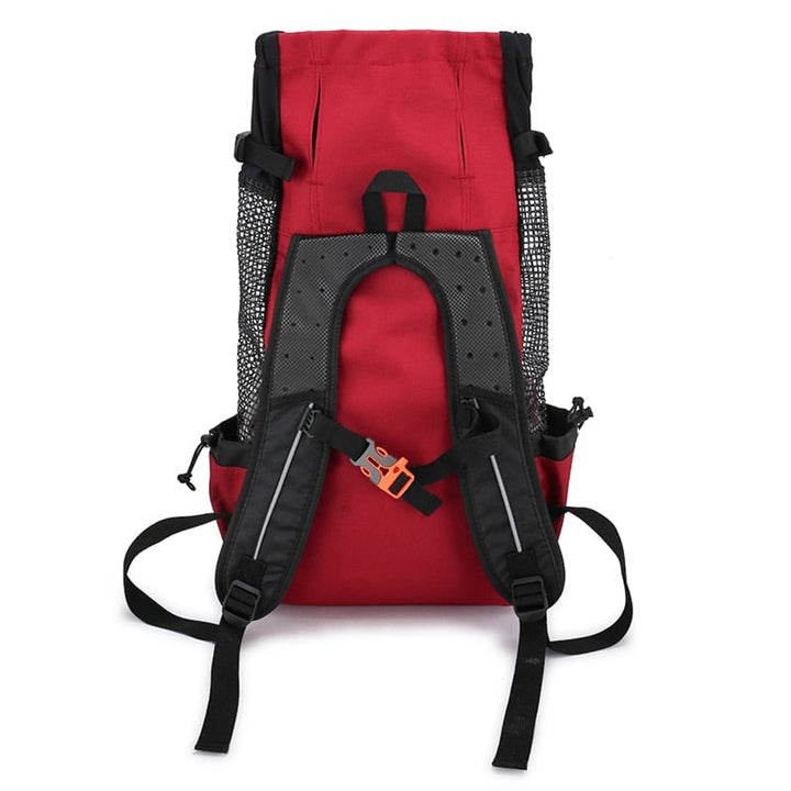 Pet Travel Backpack with Secure Mesh Design and Side Pocket - Image 3