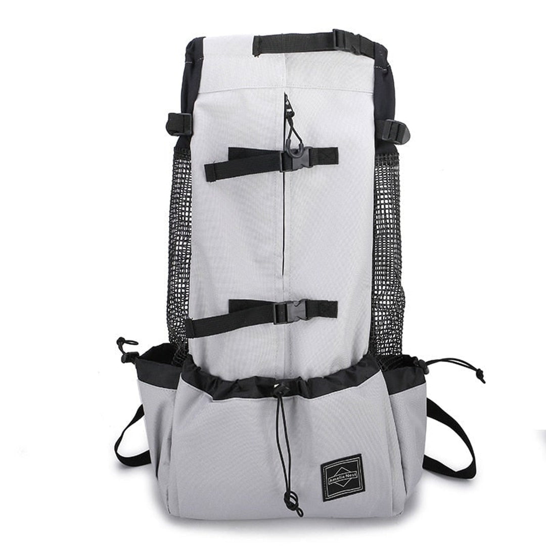 Pet Travel Backpack with Secure Mesh Design and Side Pocket - Image 11