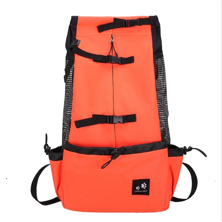 Pet Travel Backpack with Secure Mesh Design and Side Pocket - Image 10