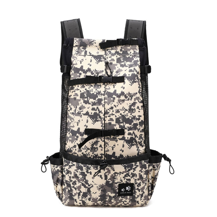 Pet Travel Backpack with Secure Mesh Design and Side Pocket - Image 16