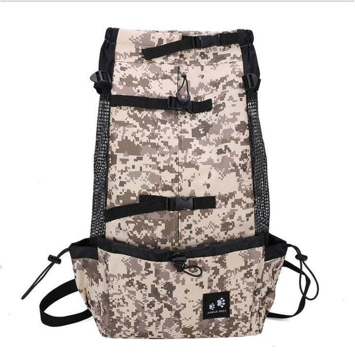 Pet Travel Backpack with Secure Mesh Design and Side Pocket - Image 18