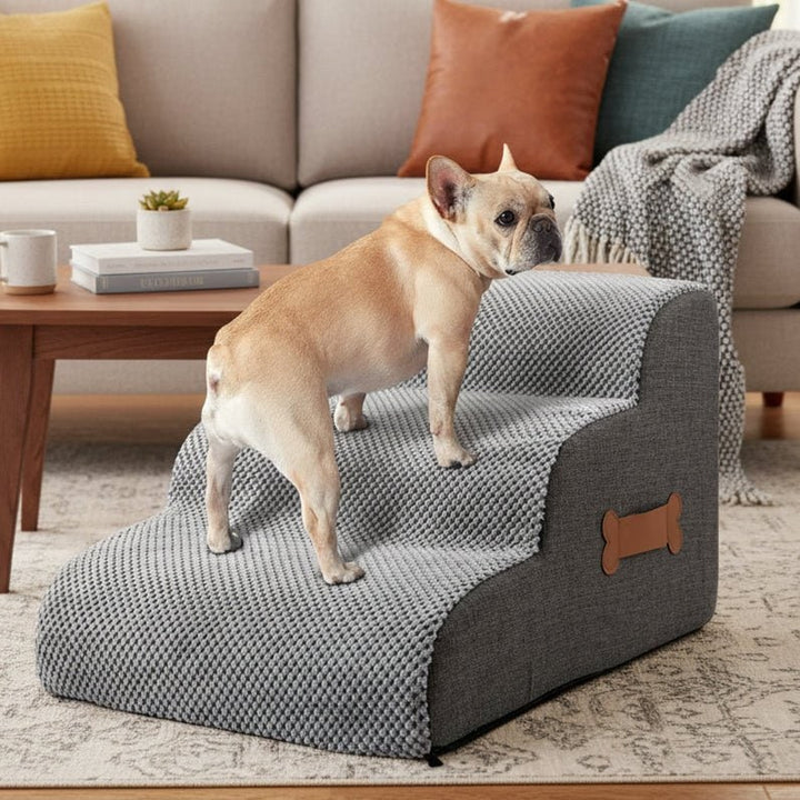 Pineapple Velvet Dog Steps With Non-Slip Base - Image 1